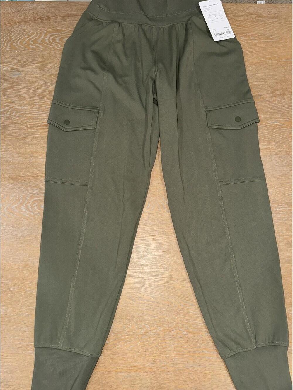 Athleta NWT Venice Hi-Rise Cargo Jogger 27.5” SZ XS Stretch Olive Green Moss